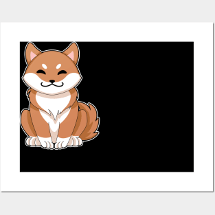 Red Shiba inu Posters and Art